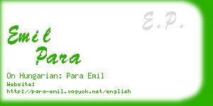 emil para business card